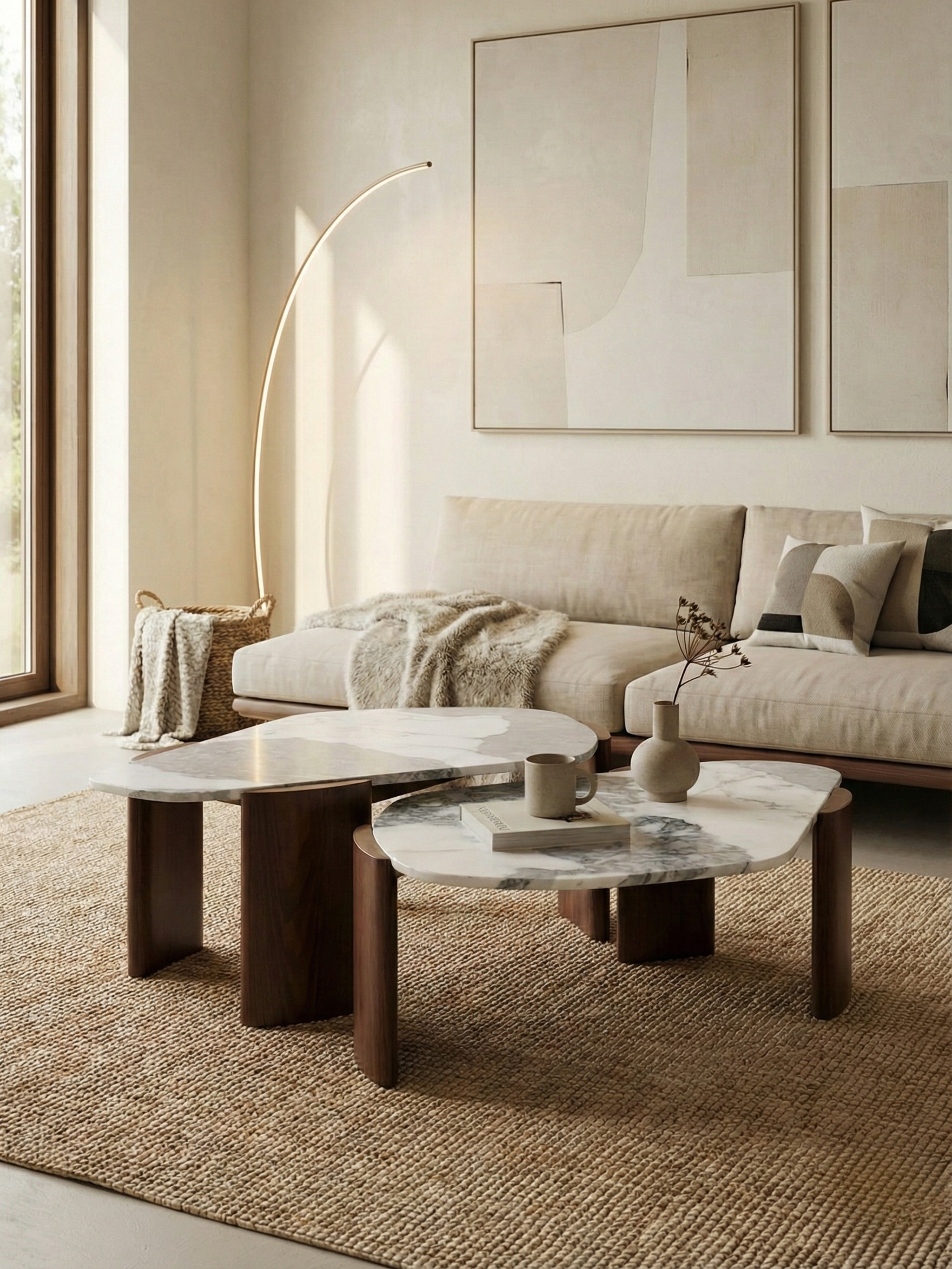 Bianco Mosaic Nesting Table