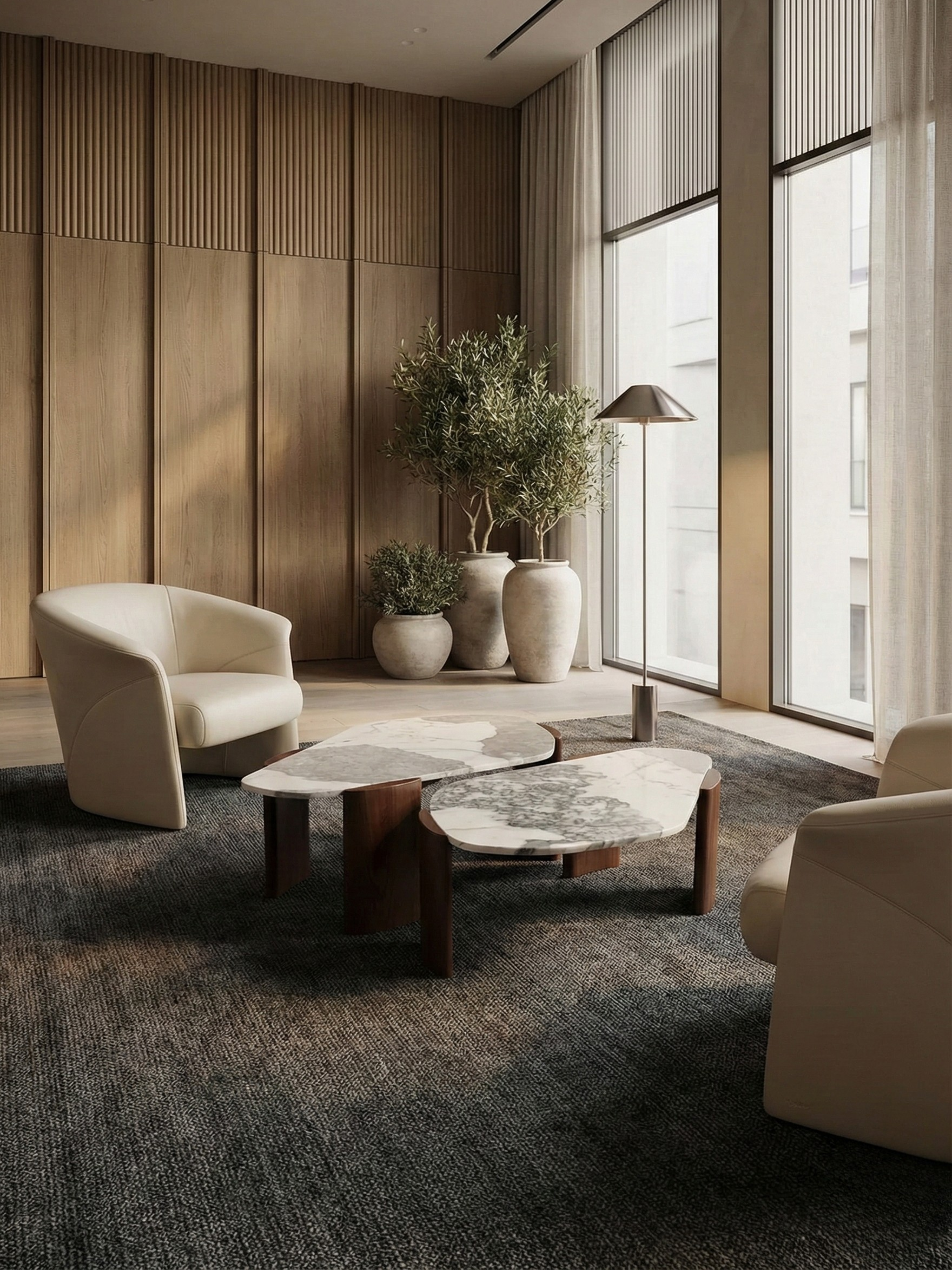 Bianco Mosaic Nesting Table