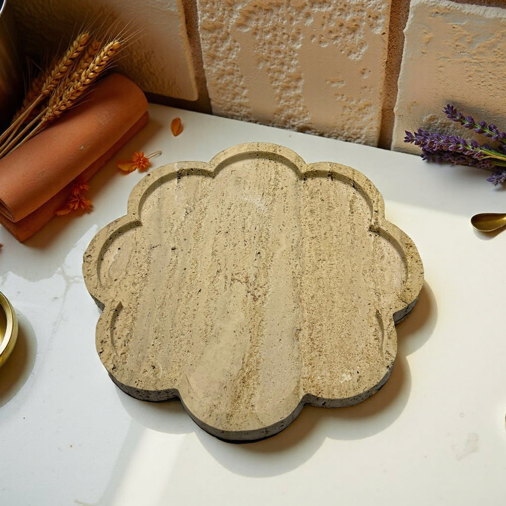 Travertine Cloud Tray