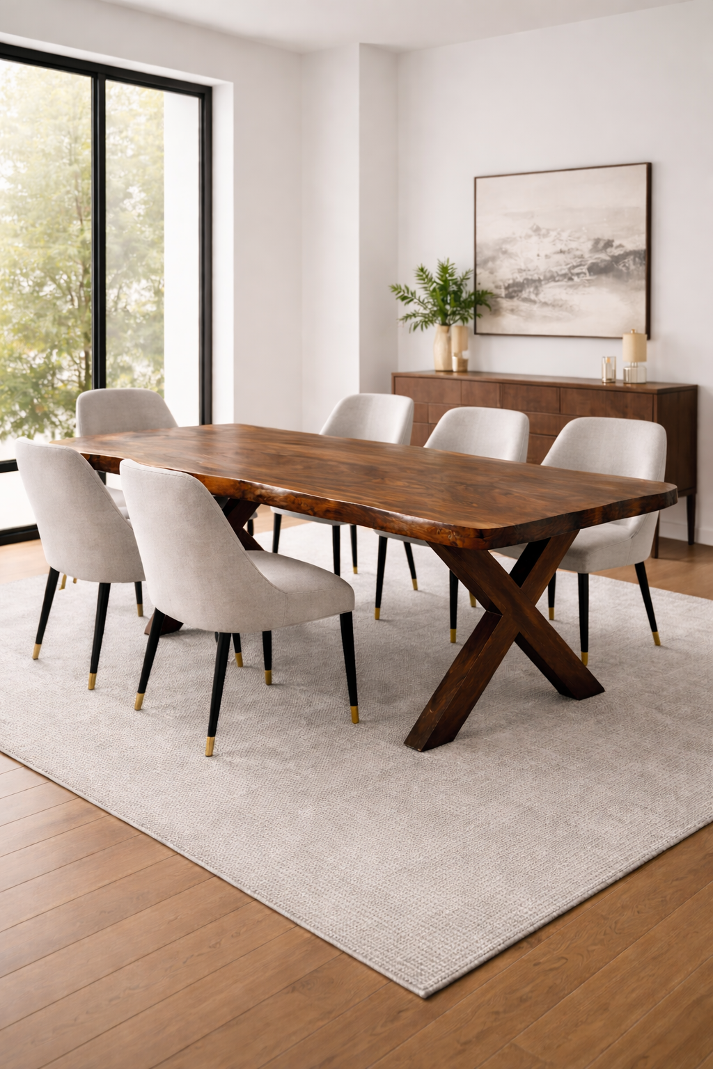 Heritage Live Edge Solid Wood Dining Table