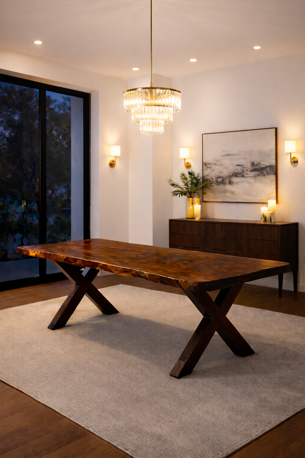 Heritage Live Edge Solid Wood Dining Table