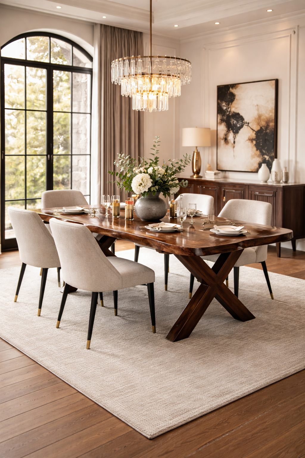Heritage Live Edge Solid Wood Dining Table