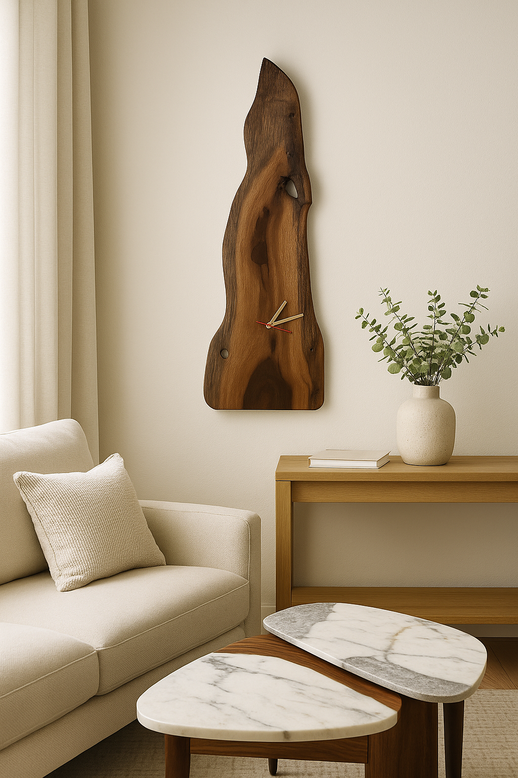 Woodland Rise Solid Wood Clock
