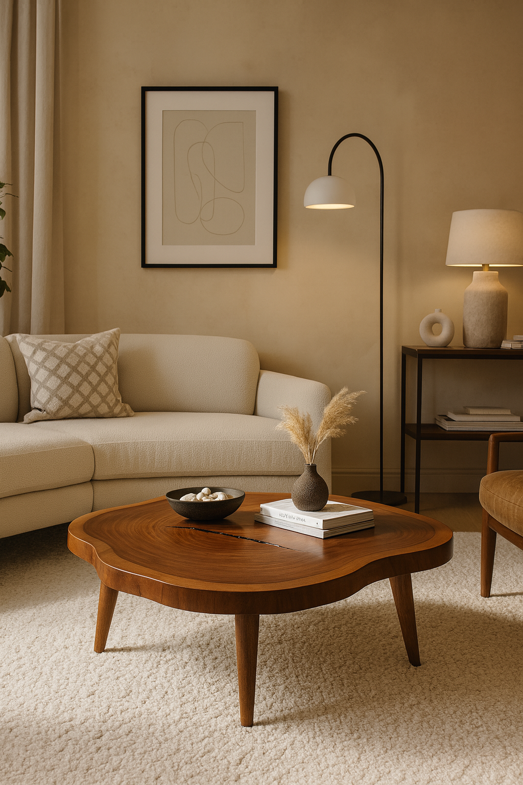 Wave Solid Wood Coffee Table