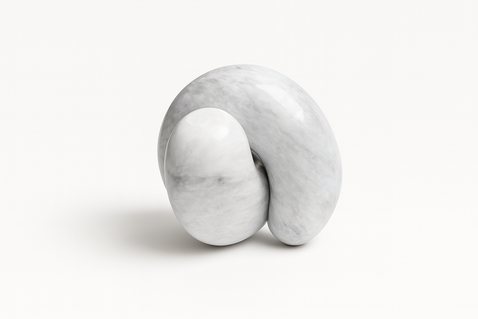 Eternal Fold Sculpture (White Marble)