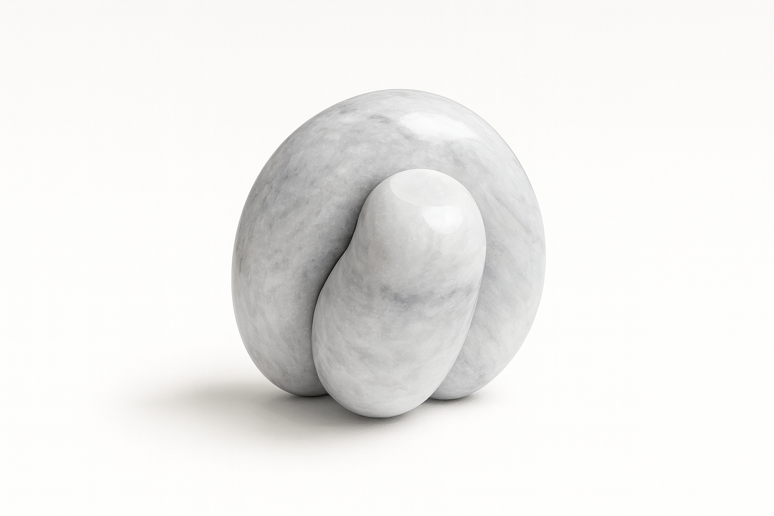 Eternal Fold Sculpture (White Marble)