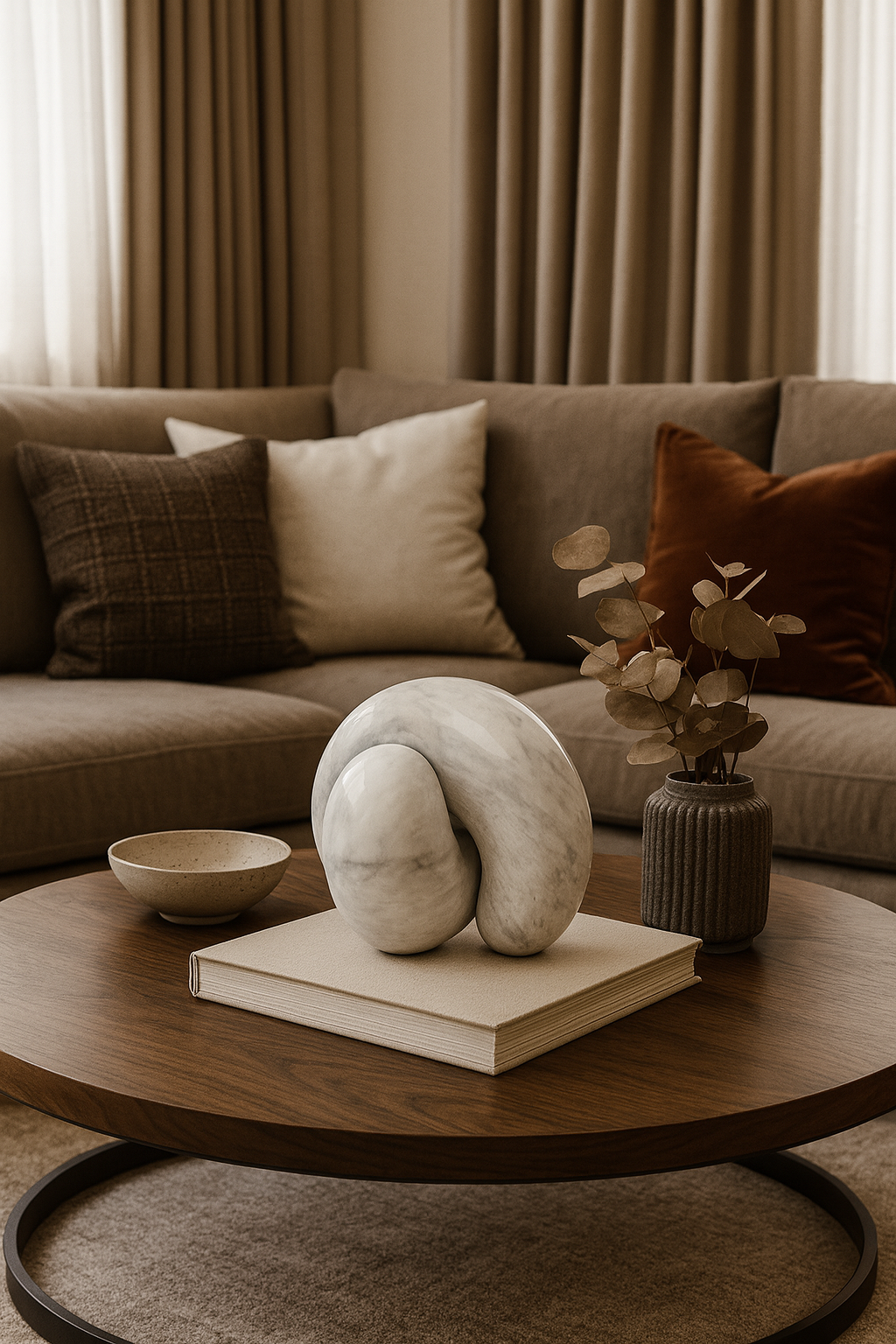 Eternal Fold Sculpture (White Marble)