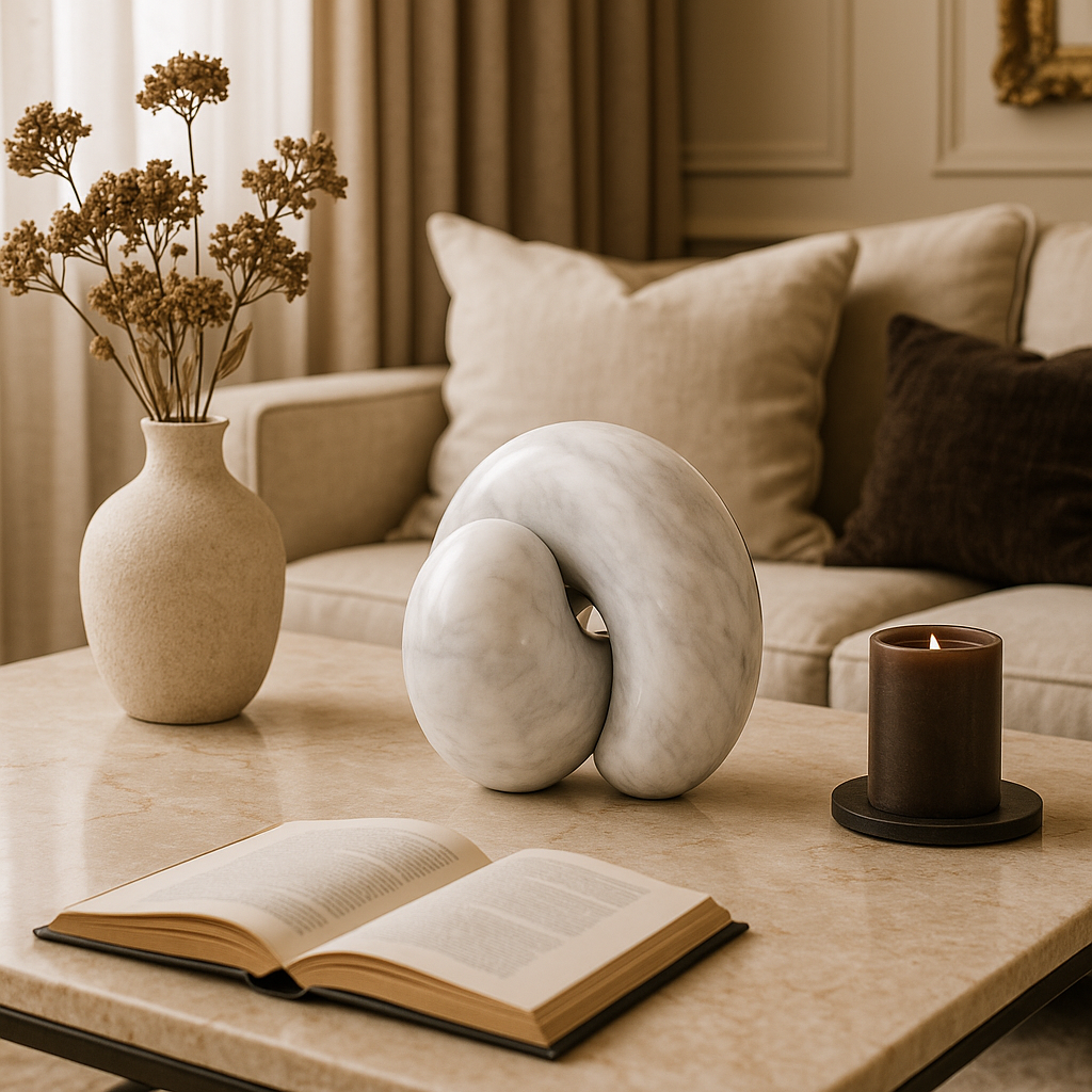 Eternal Fold Sculpture (White Marble)