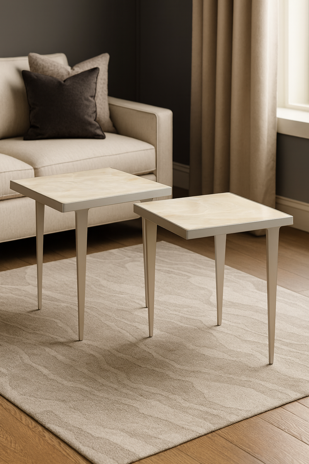 Luna Onyx Side Tables
