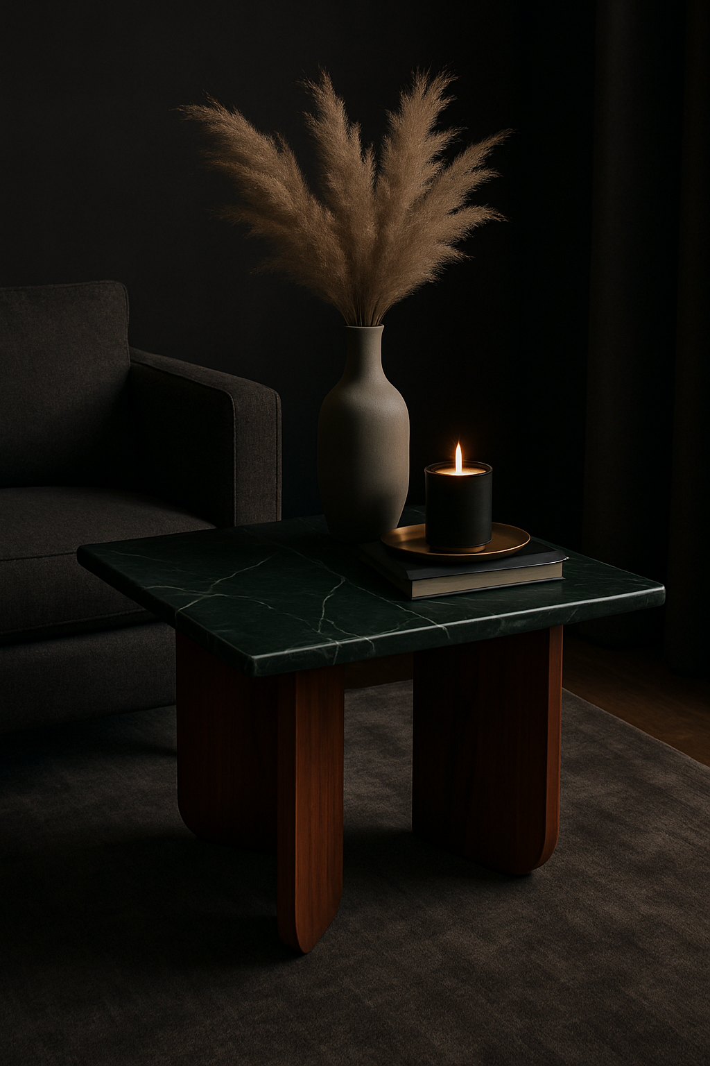 Midnight Verde Square Table