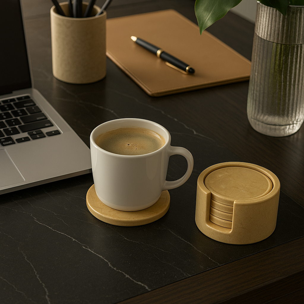 Coasters Pack of 6 With Holder (Verona)