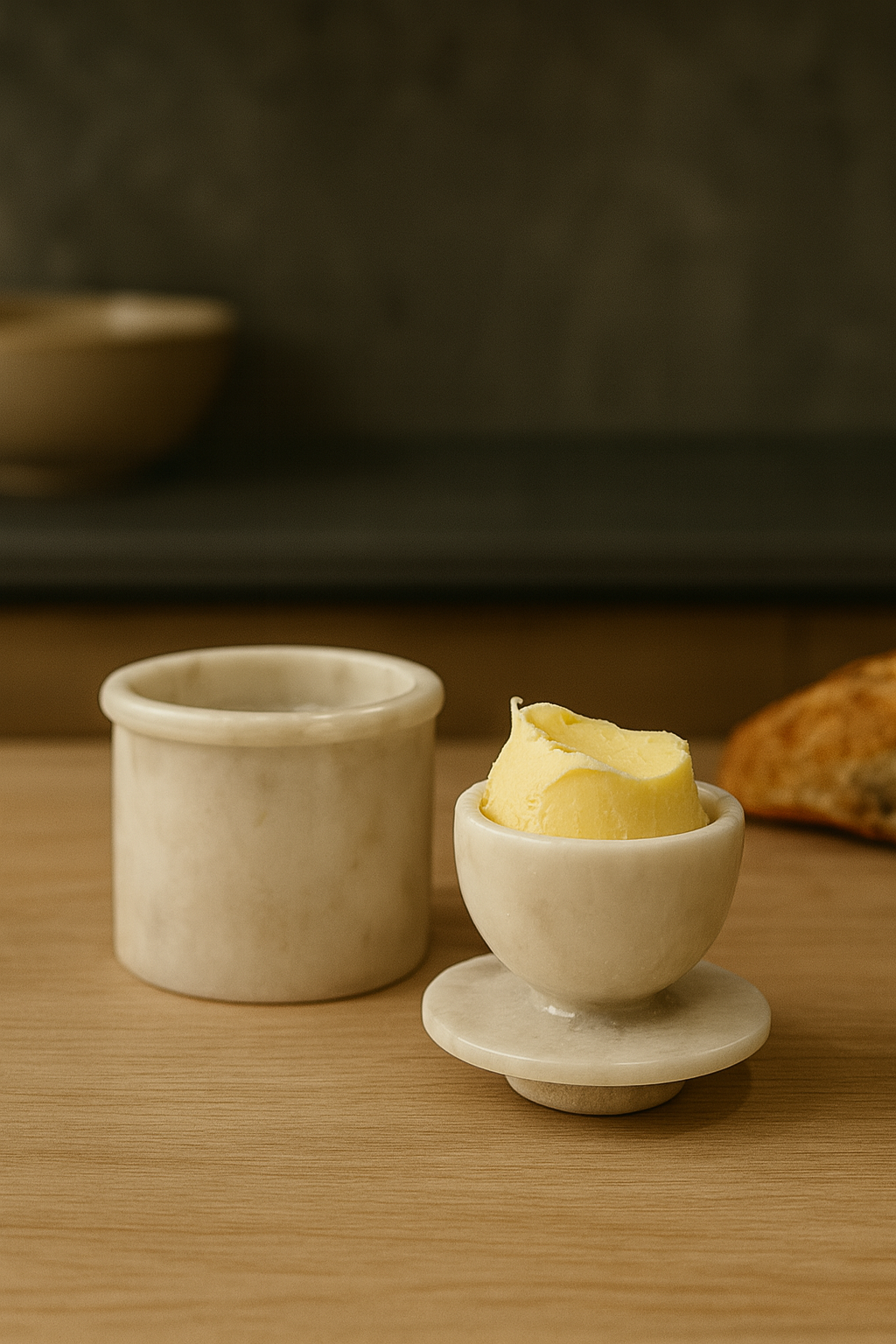 Butter Keeper (White Marble)