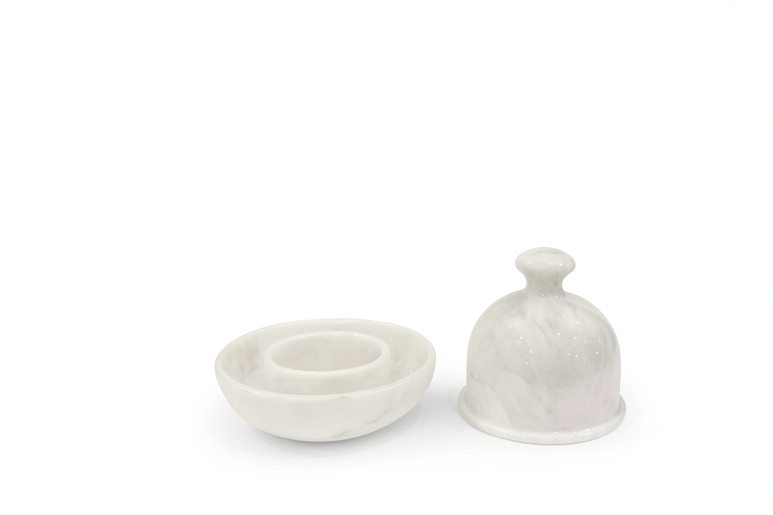 Dome Butter Keeper (White Marble)
