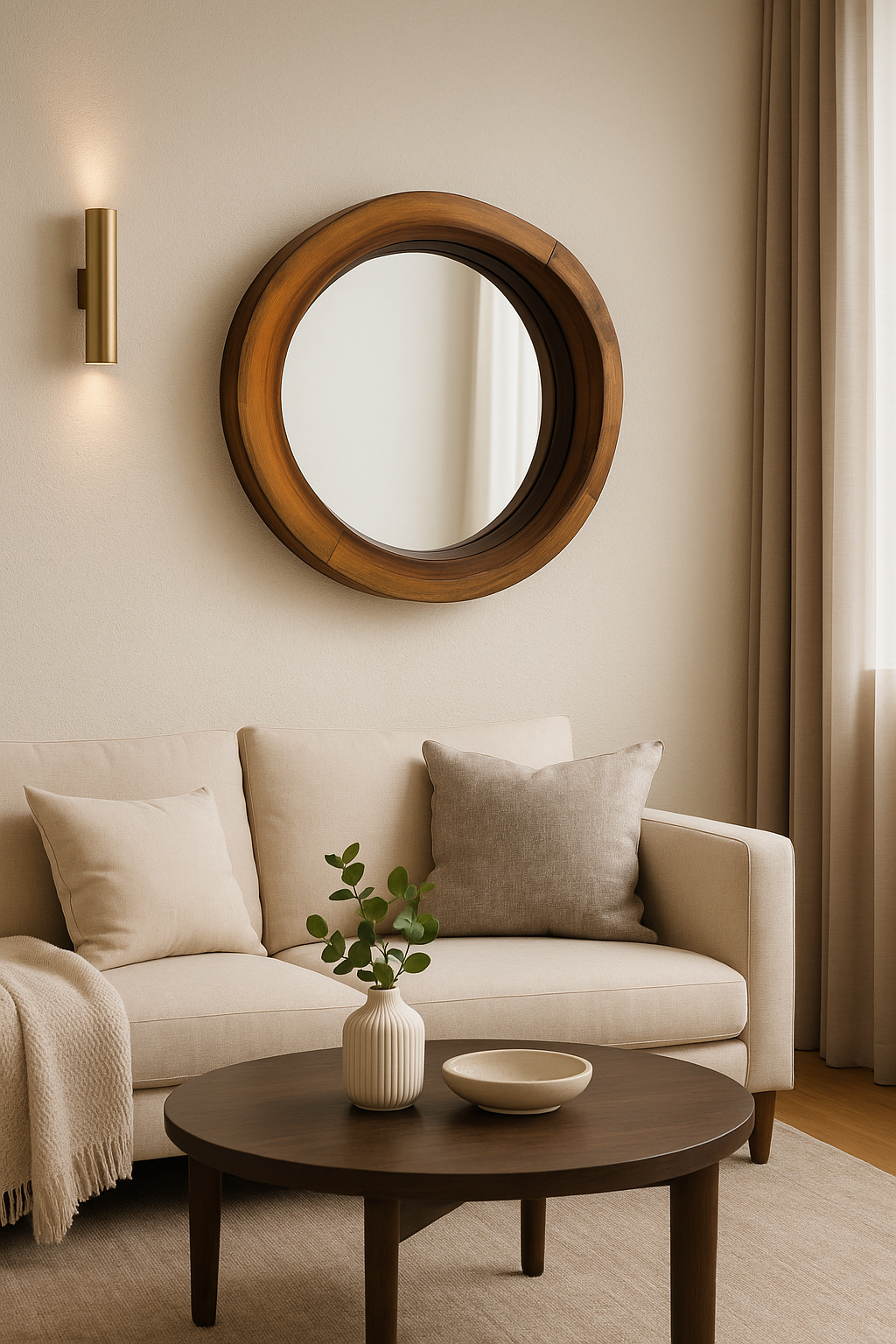 The Halo Solid Wood Mirror