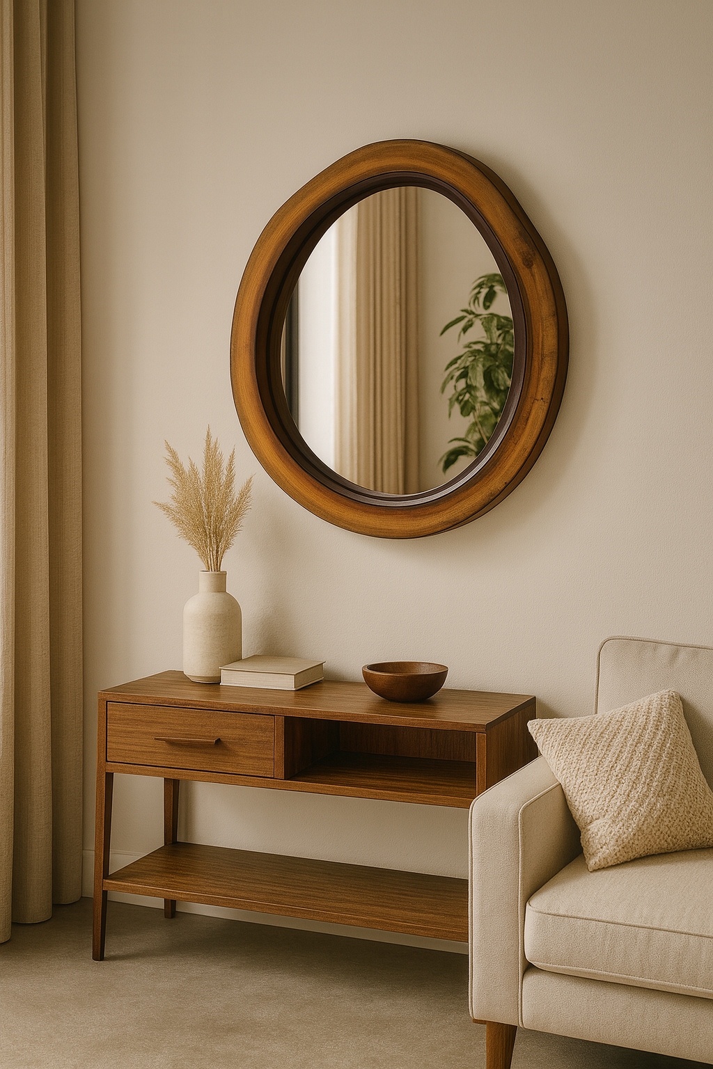 The Halo Solid Wood Mirror