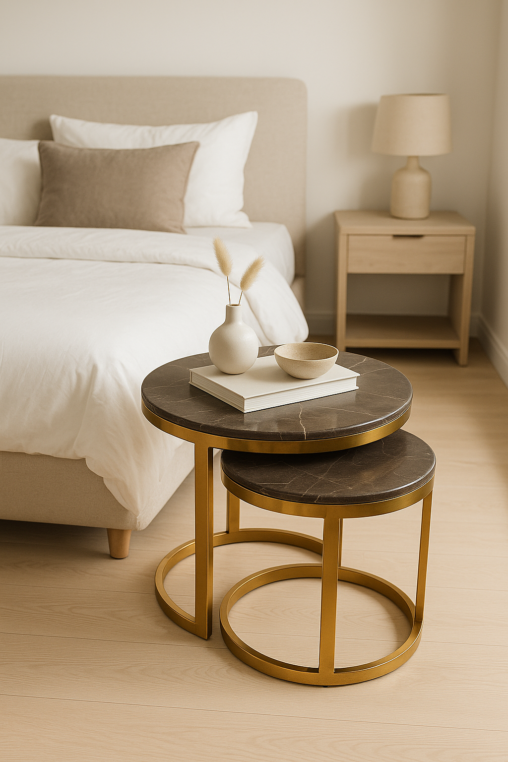 Coffee Brown Nesting Table (Set of 2)